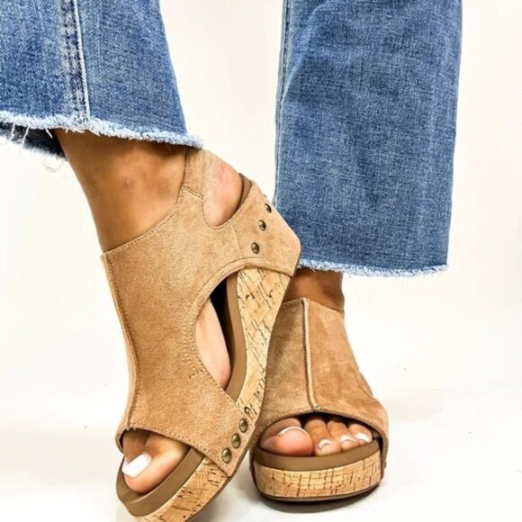 Corkys Carley Faux Suede Wedge - Picture 1 of 2